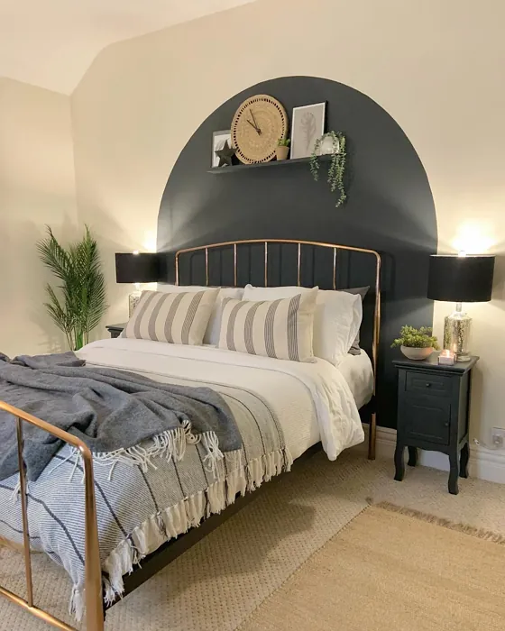 Farrow and Ball Railings bedroom color-block