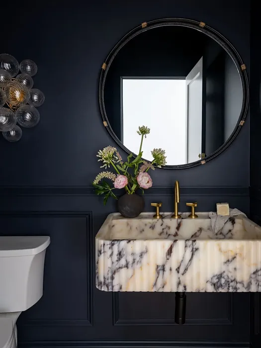 Farrow and Ball Railings cozy bathroom 