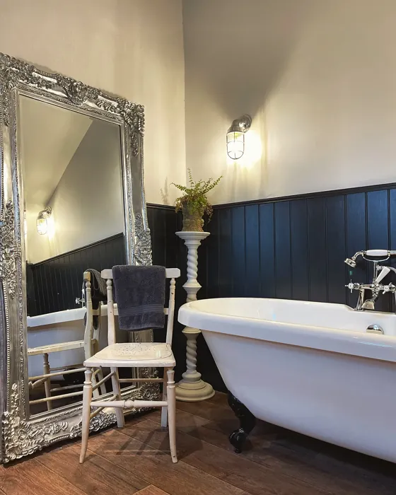 Farrow and Ball Railings bathroom wall panelling color review