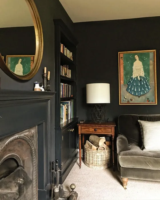 Farrow and Ball Railings bohemian living room 