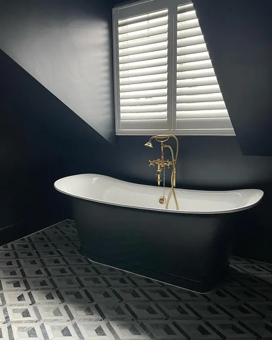 Farrow and Ball Railings dark bathroom review