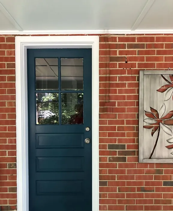 Sherwin Williams Rainstorm front door paint