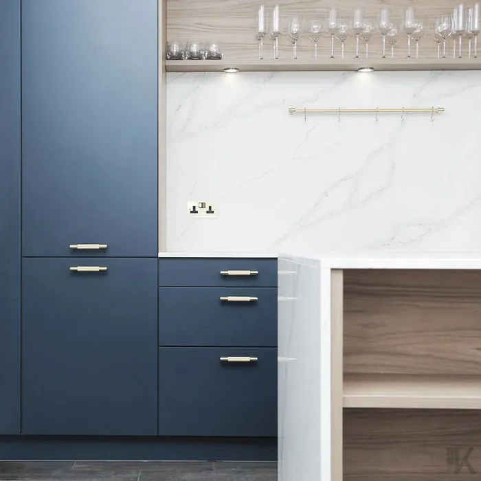 RAL Classic Grey Blue RAL 5008 kitchen cabinets