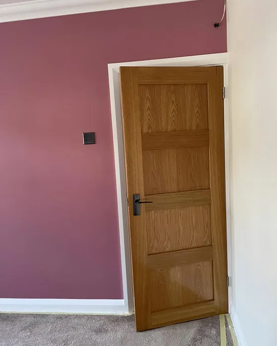 Dulux Raspberry Diva accent wall color