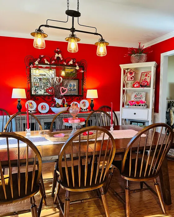 SW Real Red dining room color