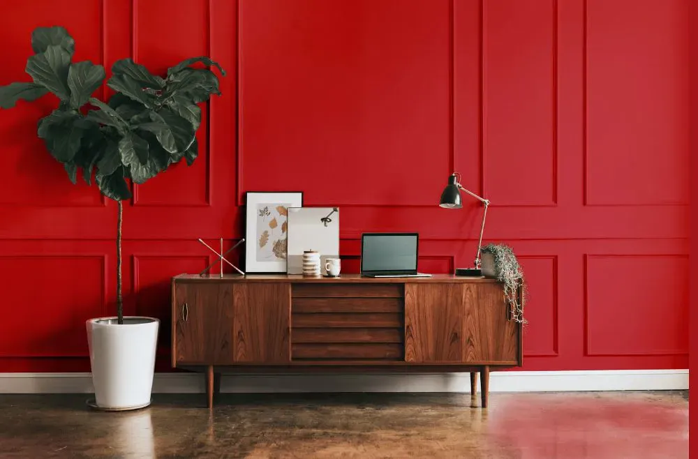 Sherwin Williams Real Red modern interior