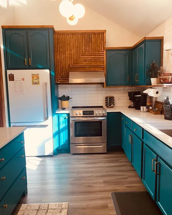 Really Teal Kitchen Cabinets