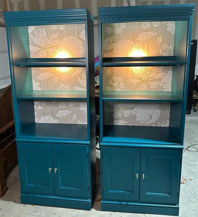 Sherwin Williams Really Teal Painted Storage