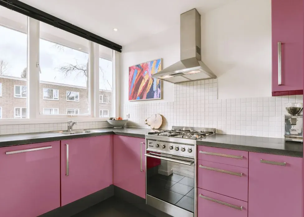 Sherwin Williams Red Clover kitchen cabinets