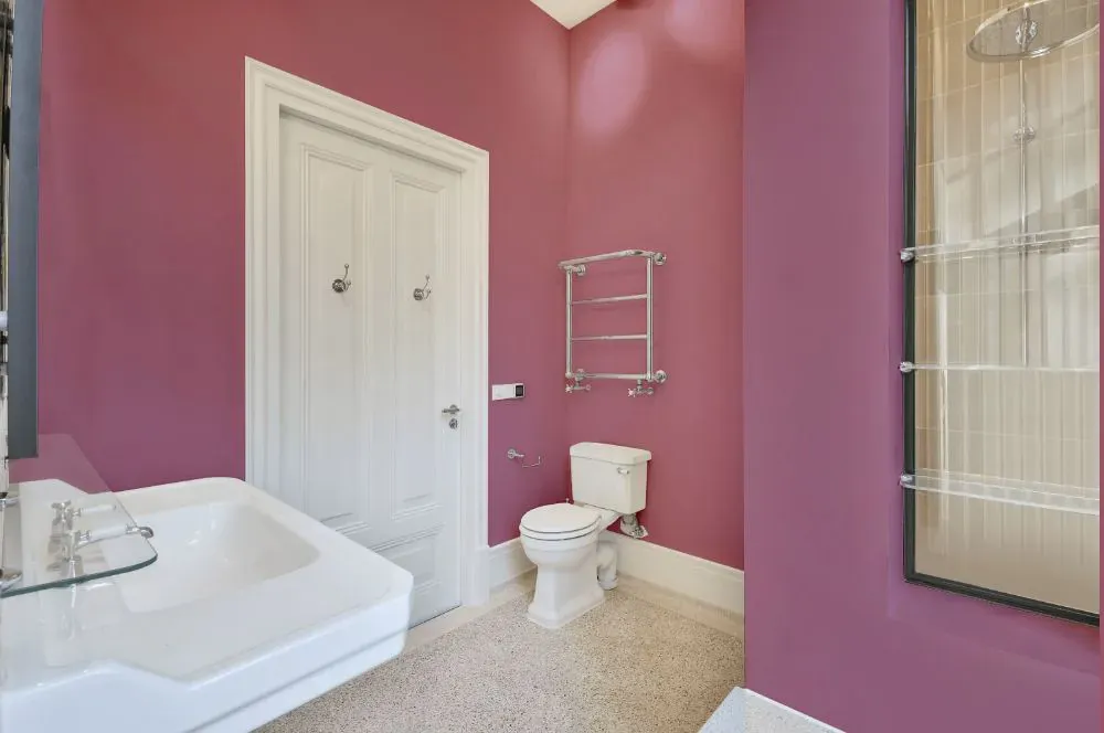 Sherwin Williams Red Clover bathroom