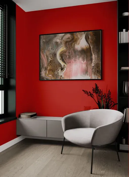 Sherwin Williams Red Obsession living room