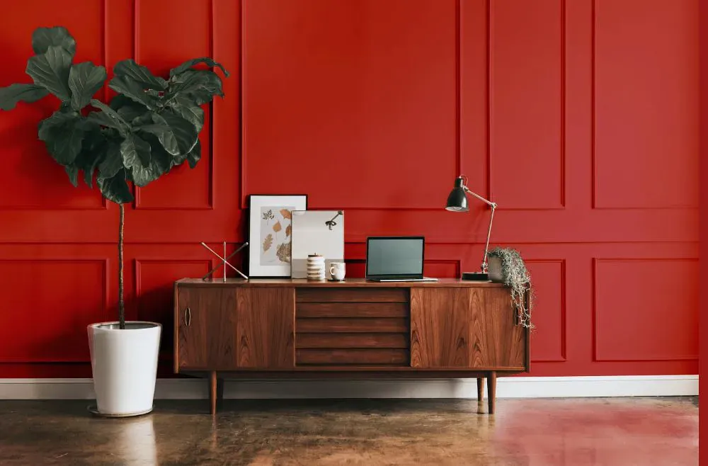 Sherwin Williams Red Obsession modern interior