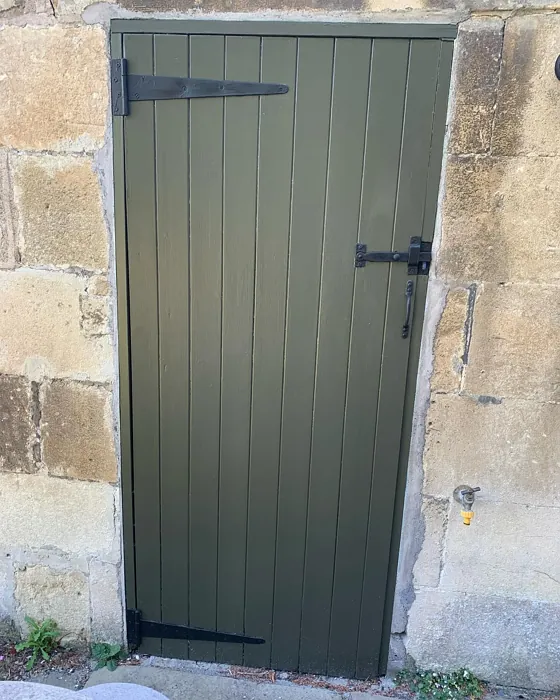 Reduced Green front door paint