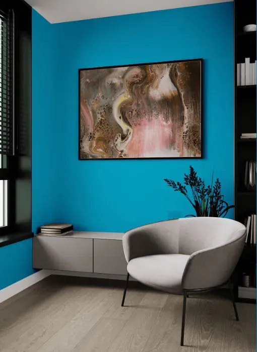 Sherwin Williams Resonant Blue living room
