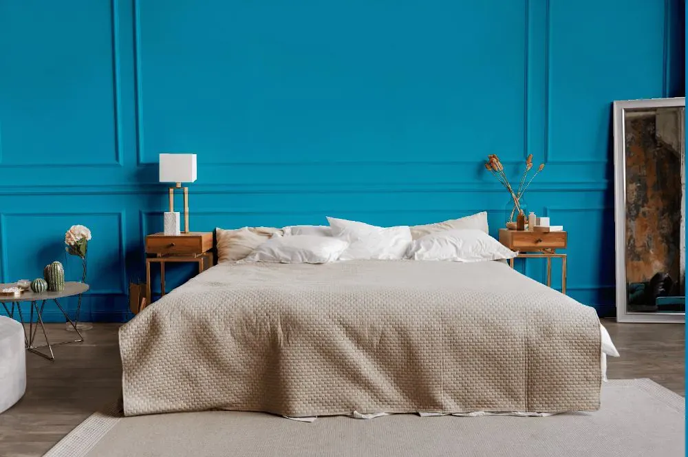 Sherwin Williams Resonant Blue bedroom