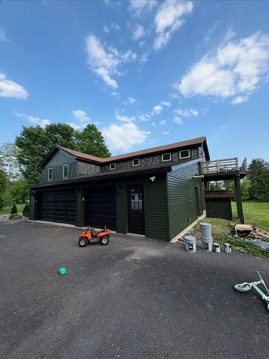 SW Ripe Olive house exterior paint review