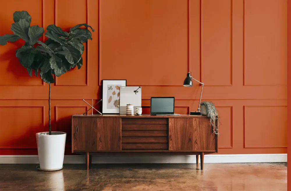Sherwin Williams Robust Orange modern interior