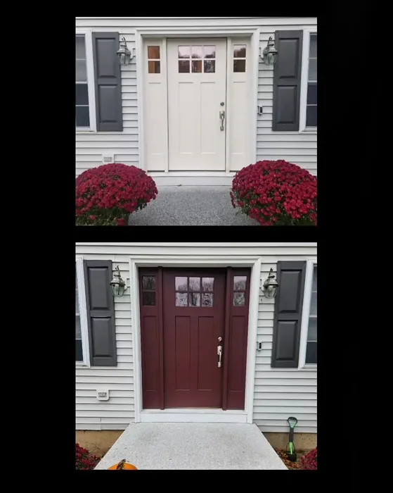 SW Rookwood Dark Red front door color