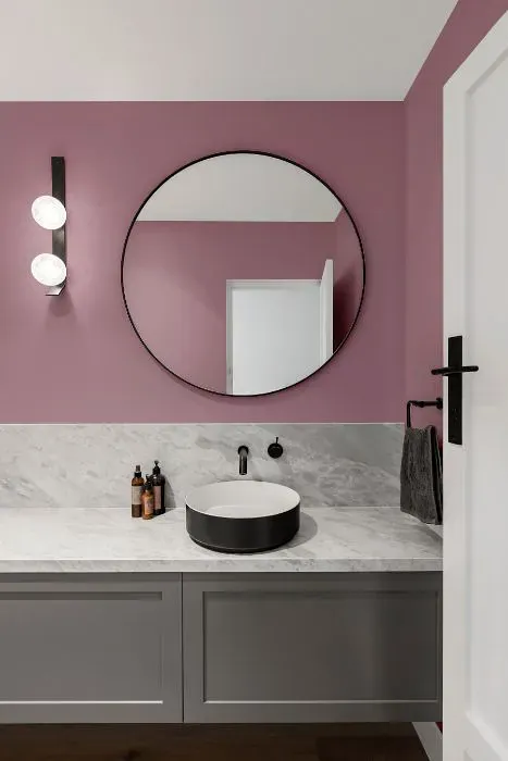 Sherwin Williams Rosé minimalist bathroom
