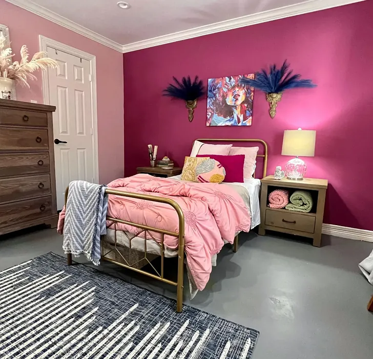 SW Rose Colored eclectic bedroom color review