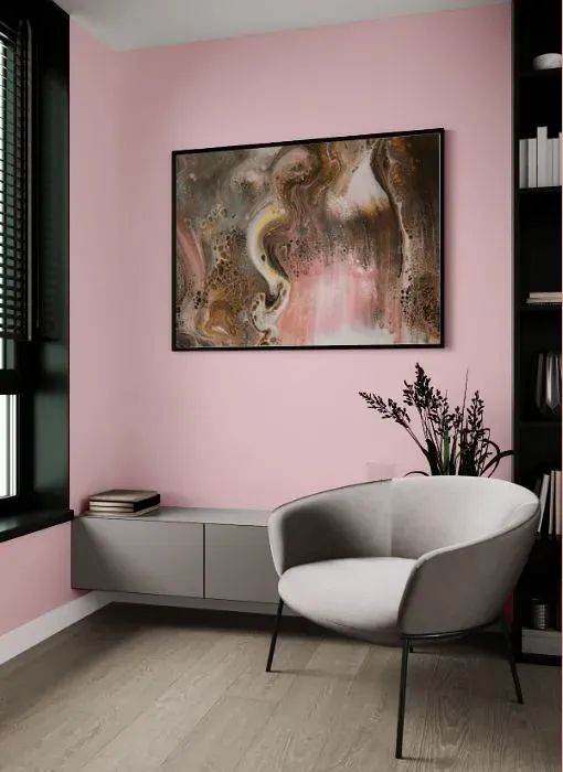 Sherwin Williams Rose Pink living room