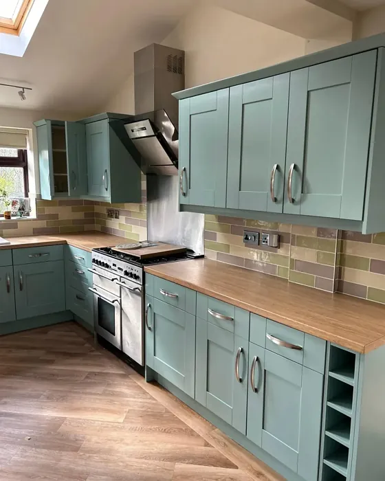 Dulux Fresh Foliage kitchen cabinets color review