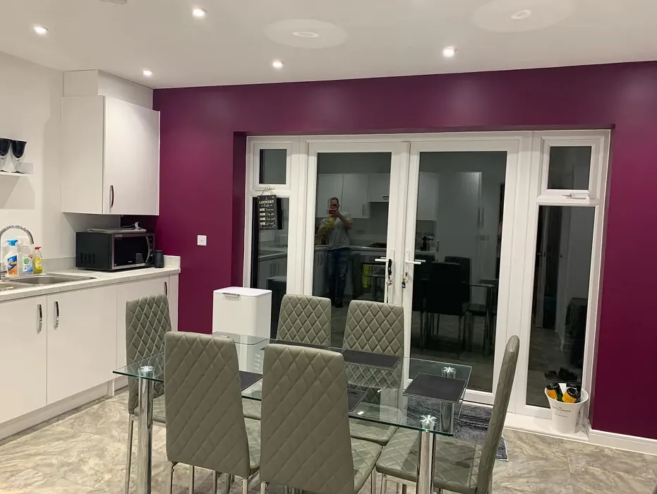 Dulux Royal Berry dining room accent wall