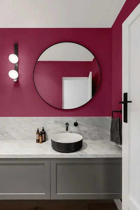 Sherwin Williams Ruby Shade minimalist bathroom