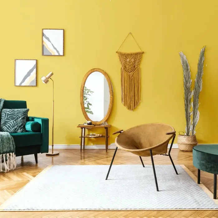 NCS S 1050-Y scandinavian living room interior