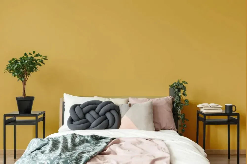 NCS S 2040-Y10R scandinavian bedroom