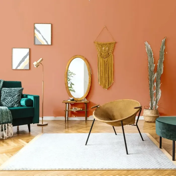 NCS S 2040-Y60R scandinavian living room interior