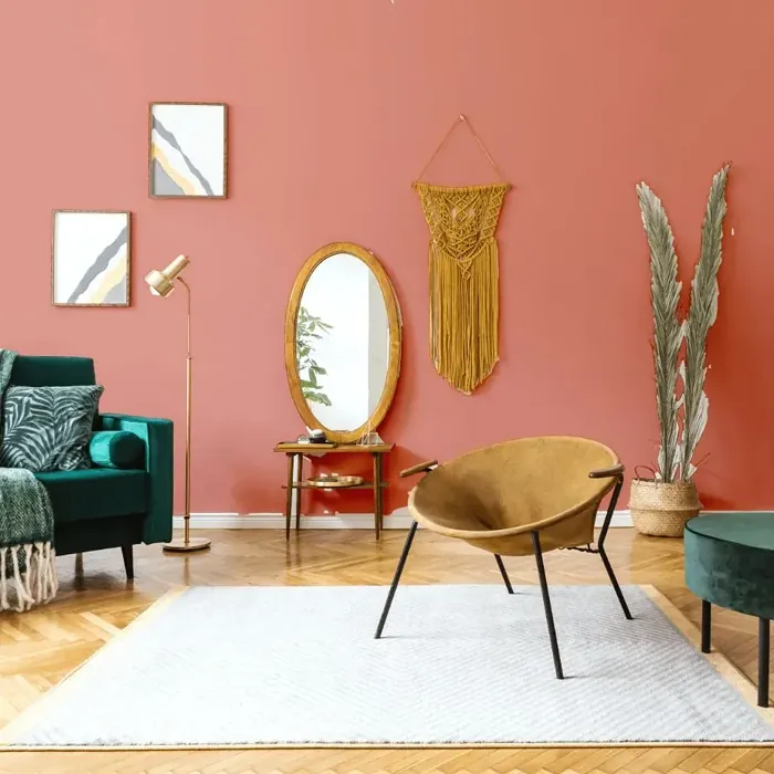 NCS S 2040-Y80R scandinavian living room interior