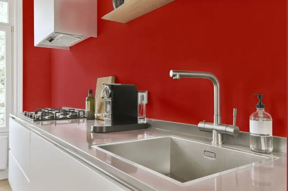 NCS S 2060-Y90R kitchen painted backsplash