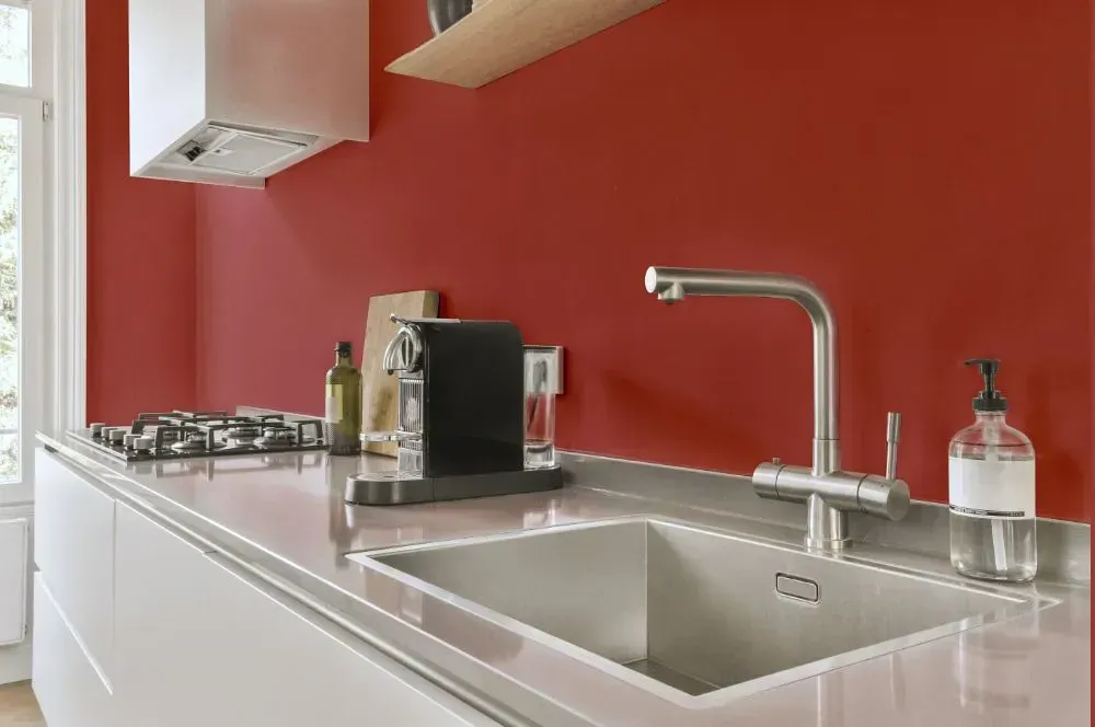 NCS S 3040-Y90R kitchen painted backsplash