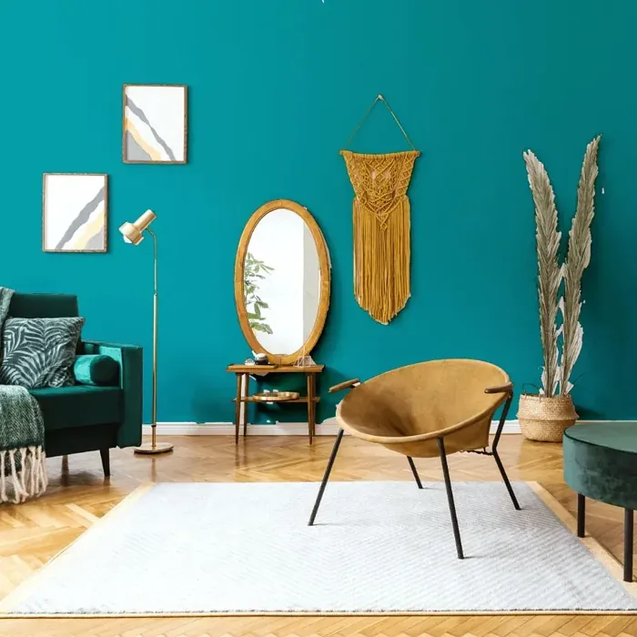 NCS S 3050-B30G scandinavian living room interior