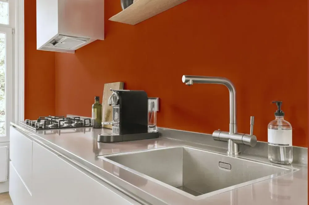 NCS S 3050-Y60R kitchen painted backsplash