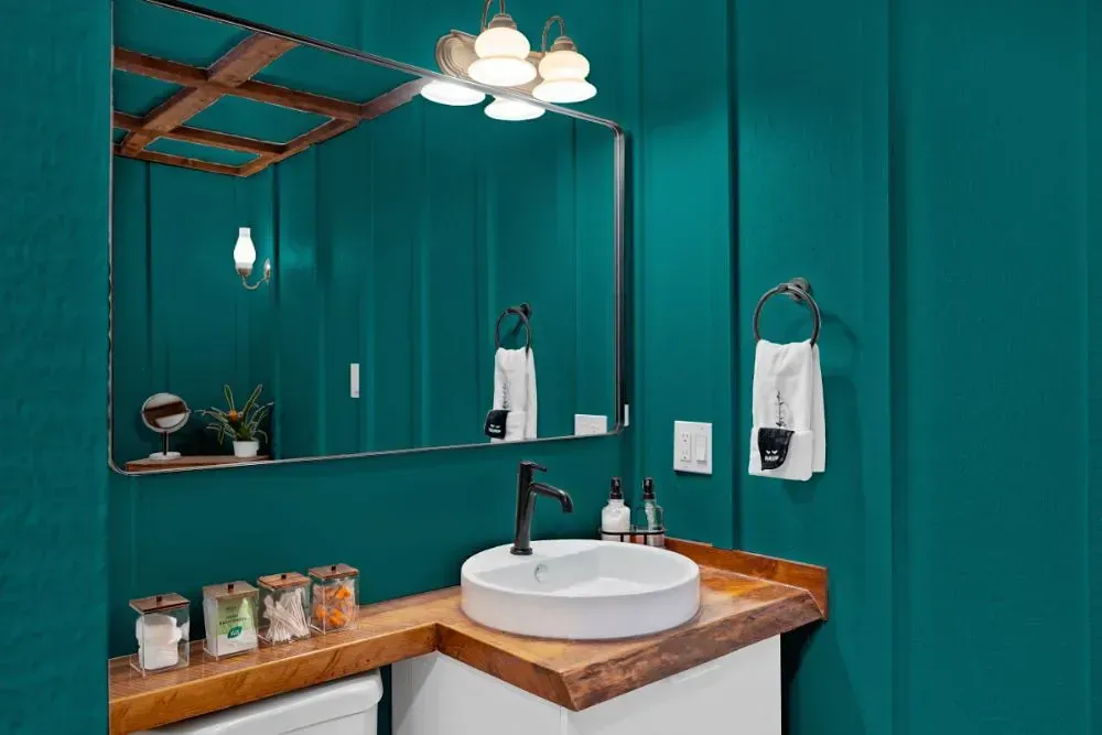 NCS S 3055-B50G small bathroom NCS S 3055-B50G small bathroom