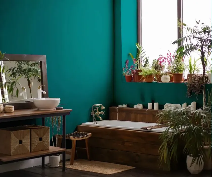 NCS S 3055-B50G boho bathroom NCS S 3055-B50G boho bathroom