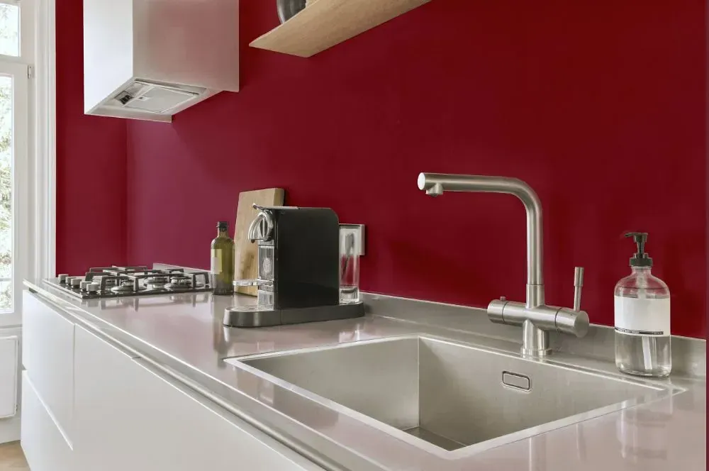 NCS S 4040-R10B kitchen painted backsplash