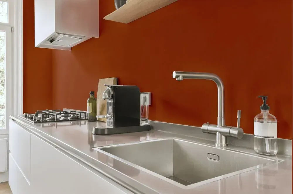 NCS S 4040-Y60R kitchen painted backsplash
