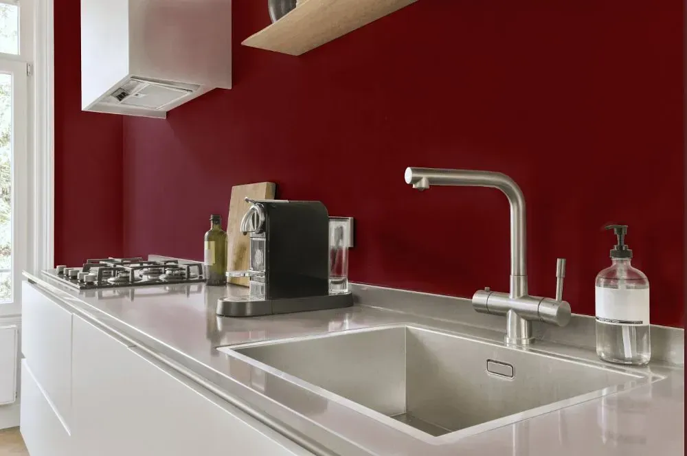 NCS S 5030-R kitchen painted backsplash