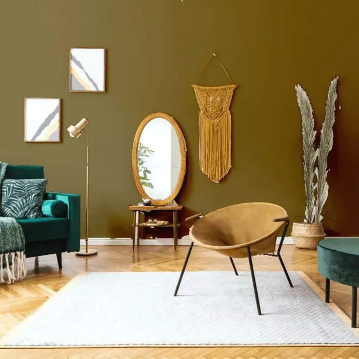 NCS S 6030-Y scandinavian living room interior