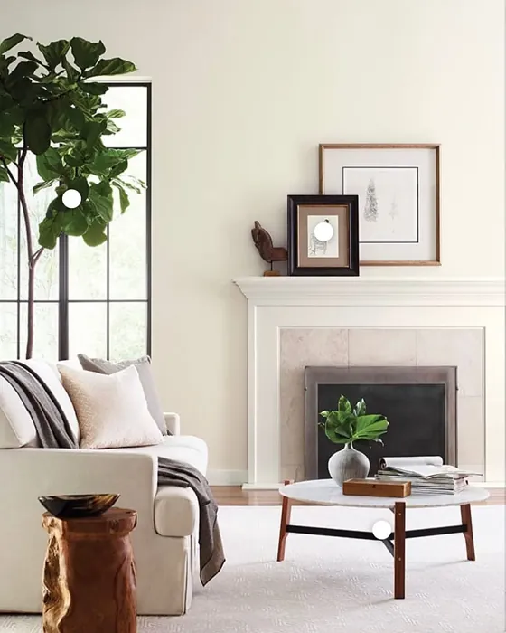 SW Sanctuary living room fireplace color review