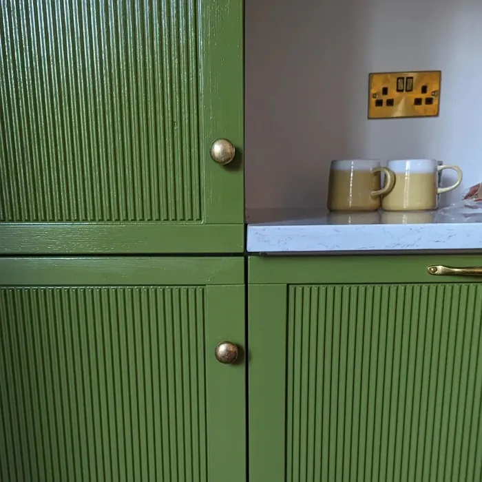 Sap Green kitchen cabinets paint