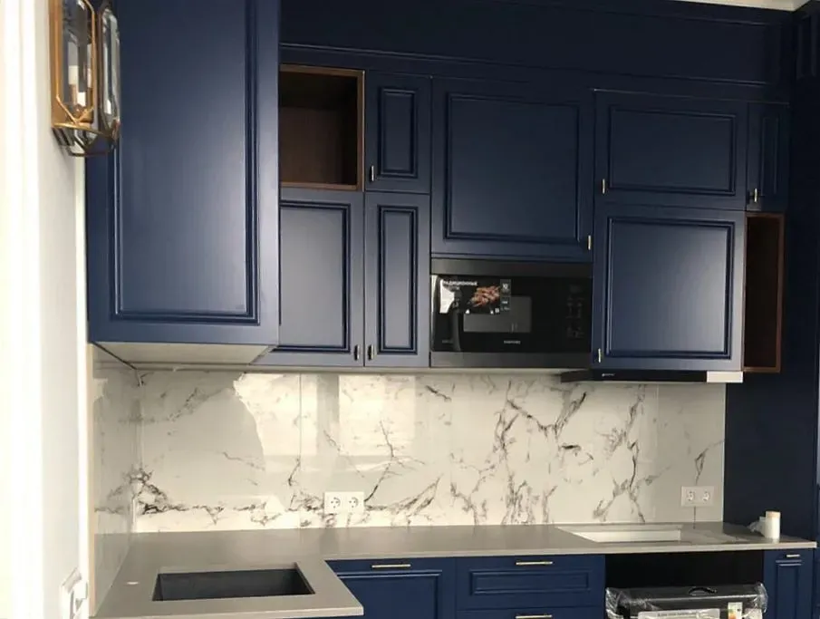 RAL 5003 kitchen cabinets 