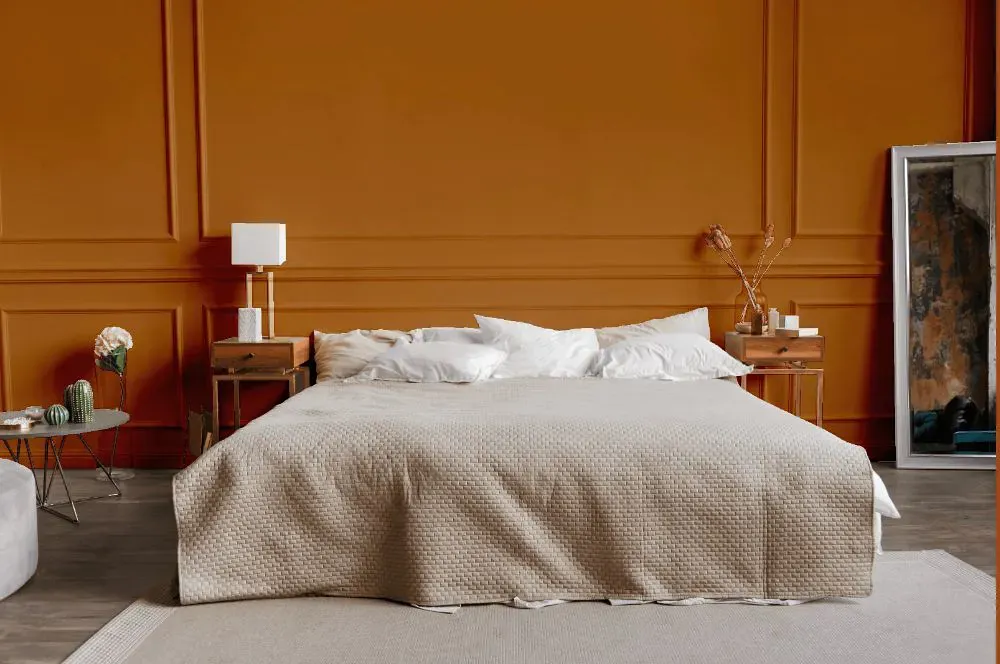 Sherwin Williams Saucy Gold bedroom