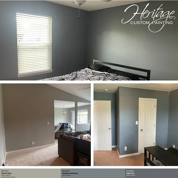 Sherwin Williams Scattered Showers wall paint 