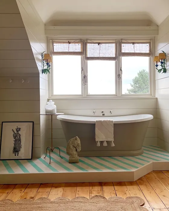 Farrow and Ball School House White bathroom color review