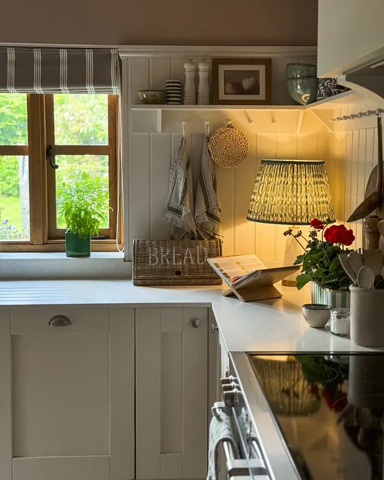 Farrow and Ball School House White kitchen cabinets color