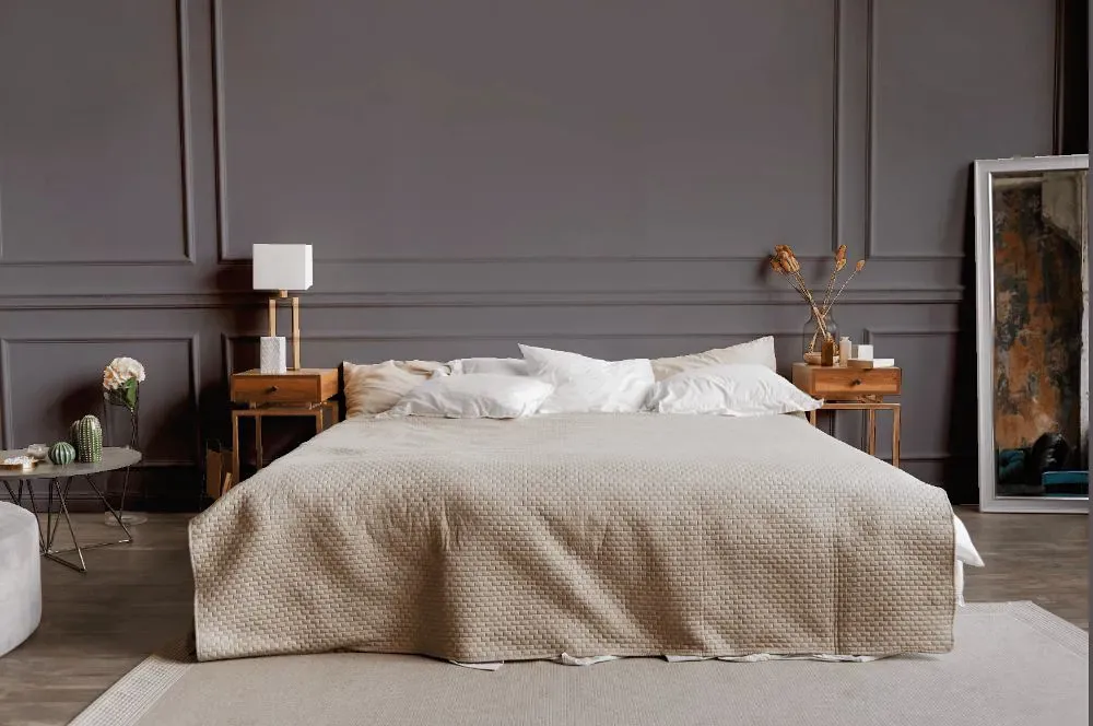 Sherwin Williams Sensuous Gray bedroom